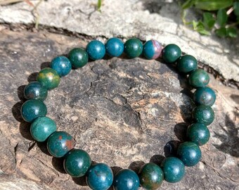 Bloodstone Beaded Bracelet