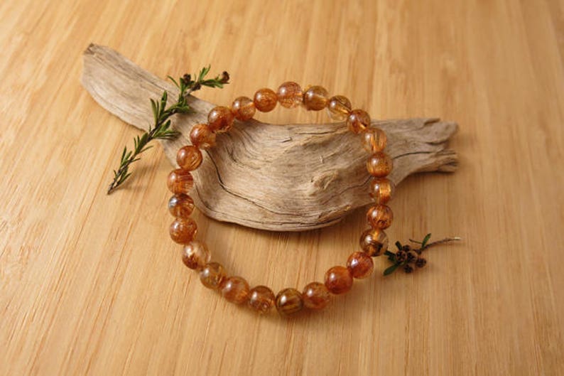 Red Rutilated Quartz Bracelet