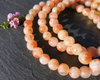 Sunstone Bead Bracelet