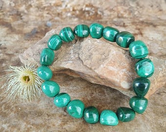 Malachite Bead Bracelet