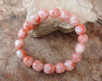 Sunstone Bead Bracelet