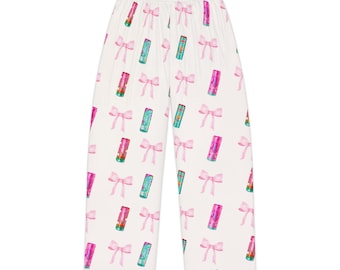 Alani Energy Drink Satin Pajama Pants, Soft Women’s Lounge Bottoms, Cozy Sleepwear Gift, Funny Lounge Pants, Gift for Him Her