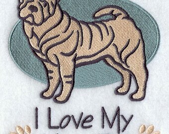I Love My Shar Pei Embroidered Can Cooler Dog Lover Can Sleeve Gifts Under 10 Embroidery