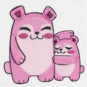 Huggable Bears Embroidered Waffle Weave Towel