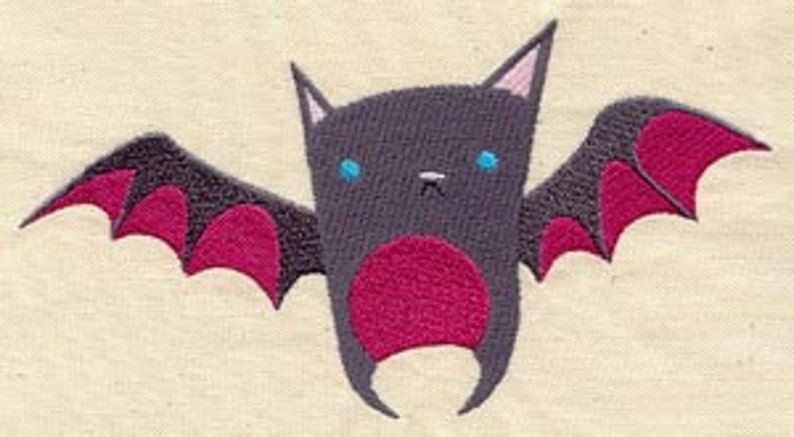 Cartoon Bat Embroidered Waffle Weave Hand/Dish Towel image 1