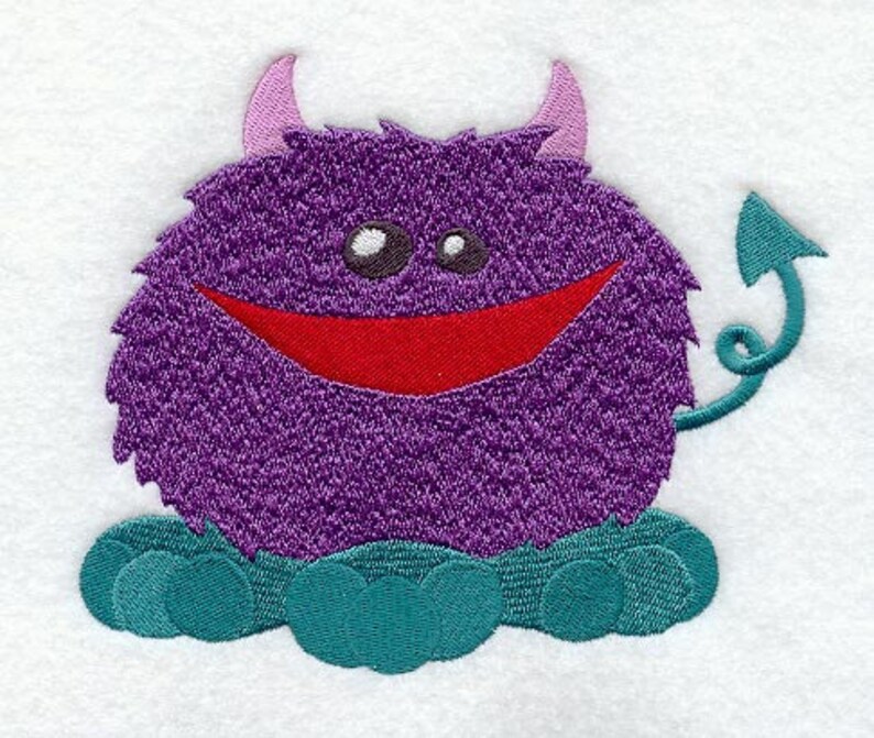 Milo Monster Embroidered Waffle Weave Hand/Dish Towel image 1