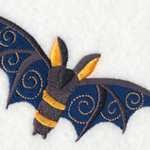 Solo Boo-tiful Bat Potpourri Bat Version A Embroidered Waffle Weave Hand/Dish Towel image 1