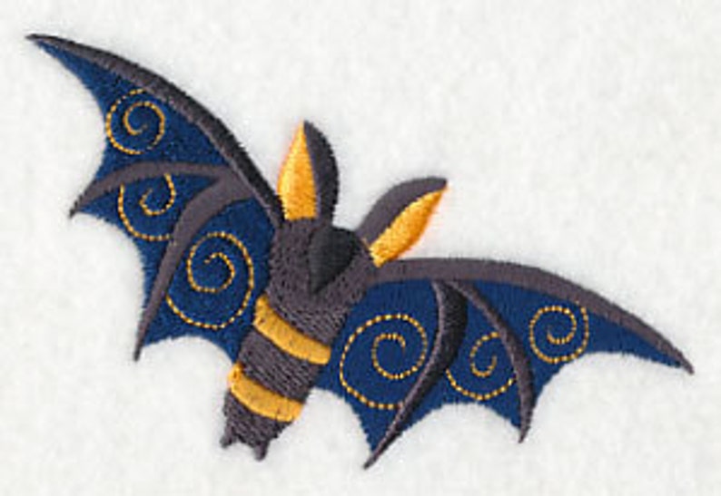 Solo Boo-tiful Bat Potpourri Bat Version A Embroidered Waffle Weave Hand/Dish Towel image 1