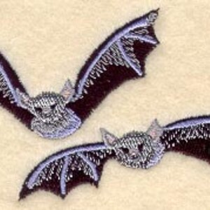 Bat Duo Embroidered Waffle Weave Hand/Dish Towel image 1