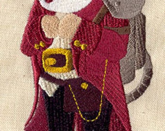 Christmas Steampunk Santa Claus Embroidered Waffle Weave Hand/Dish Towel