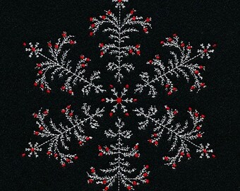 Snowflake Trees Embroidered waffle weave Hand/Dish Towel