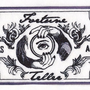 Fortune Teller Embroidered Waffle Weave Hand/Dish Towel