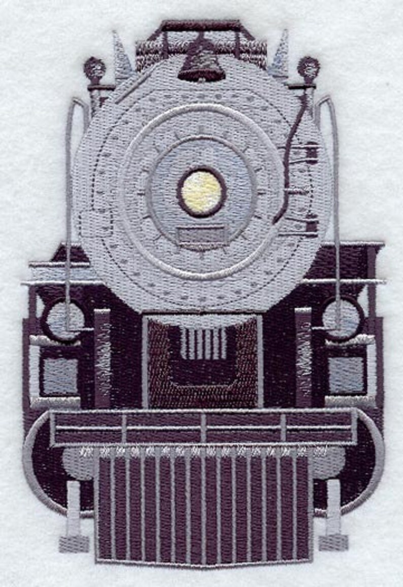Machine Embroidery Steam Engine Eatsy Train Engine Embroidered Waffle Weave Hand/dish Towel - Etsy
