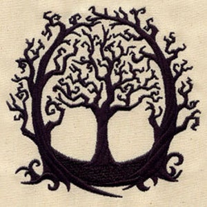 Asciugamano da cucina/asciugamano da cucina ricamato con motivo a nido d&#39;ape con albero spettrale di Halloween