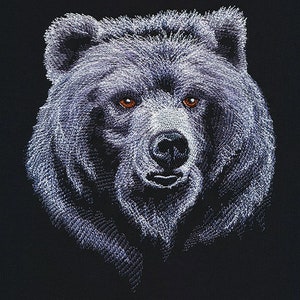 Magestic Bear Embroidered Flour Sack Hand/Dish Towel