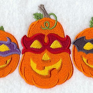 Jack o Lantern Masquerade Embroidered Waffle Weave Hand/Dish Towel image 1