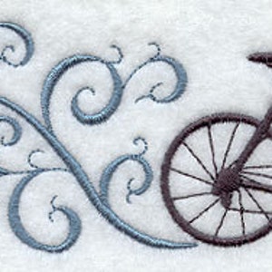 Bicycle Fancy Embroidered Waffle Weave Towel image 1