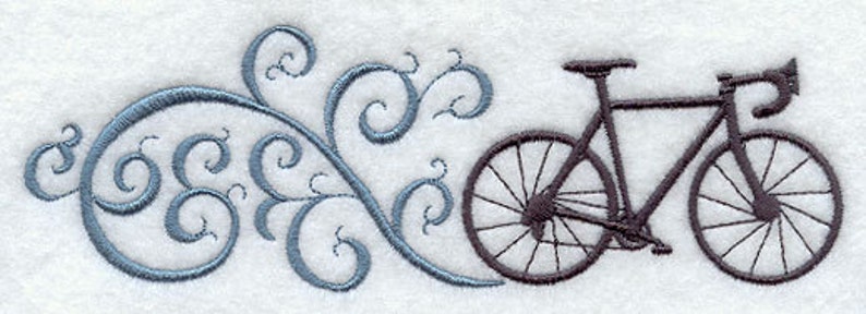 Bicycle Fancy Embroidered Waffle Weave Towel image 1