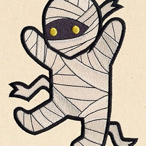 Too Cute Mummy Monster Embroidered Waffle Weave Hand Towel image 1