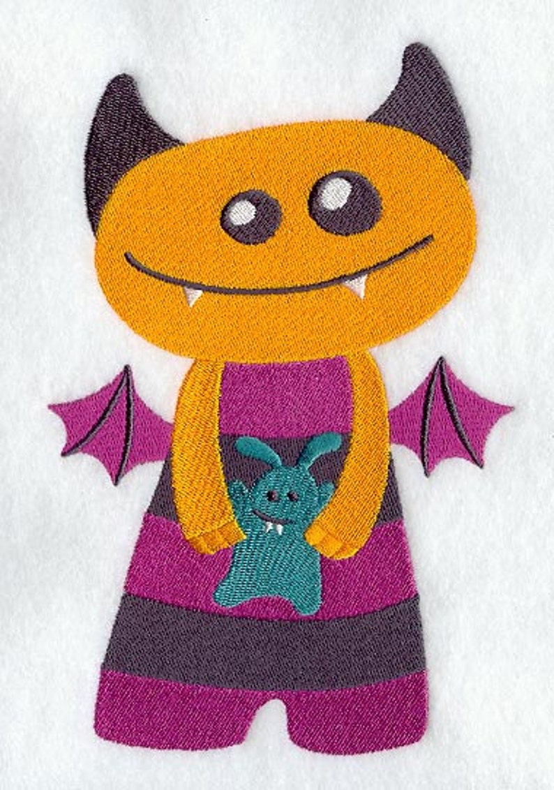 Edie Monster Embroidered Waffle Weave Hand/Dish Towel image 1