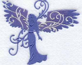 Filigree Angel B Embroidered Waffle Weave Hand/Dish Towel