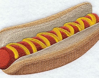 Hot Dog bestickte Waffel Weave Hand / Geschirrtuch