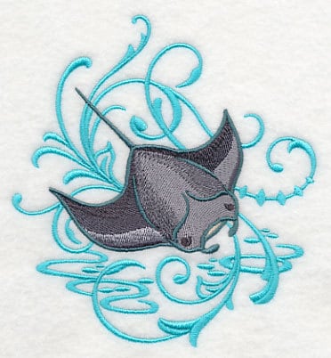 に*ん様 「正規品」9 hand Manta Ray 2.0 Mokume製　E Sting Ray Manta Ray and Echo Embroidered Waffle Weave Hand/dish
