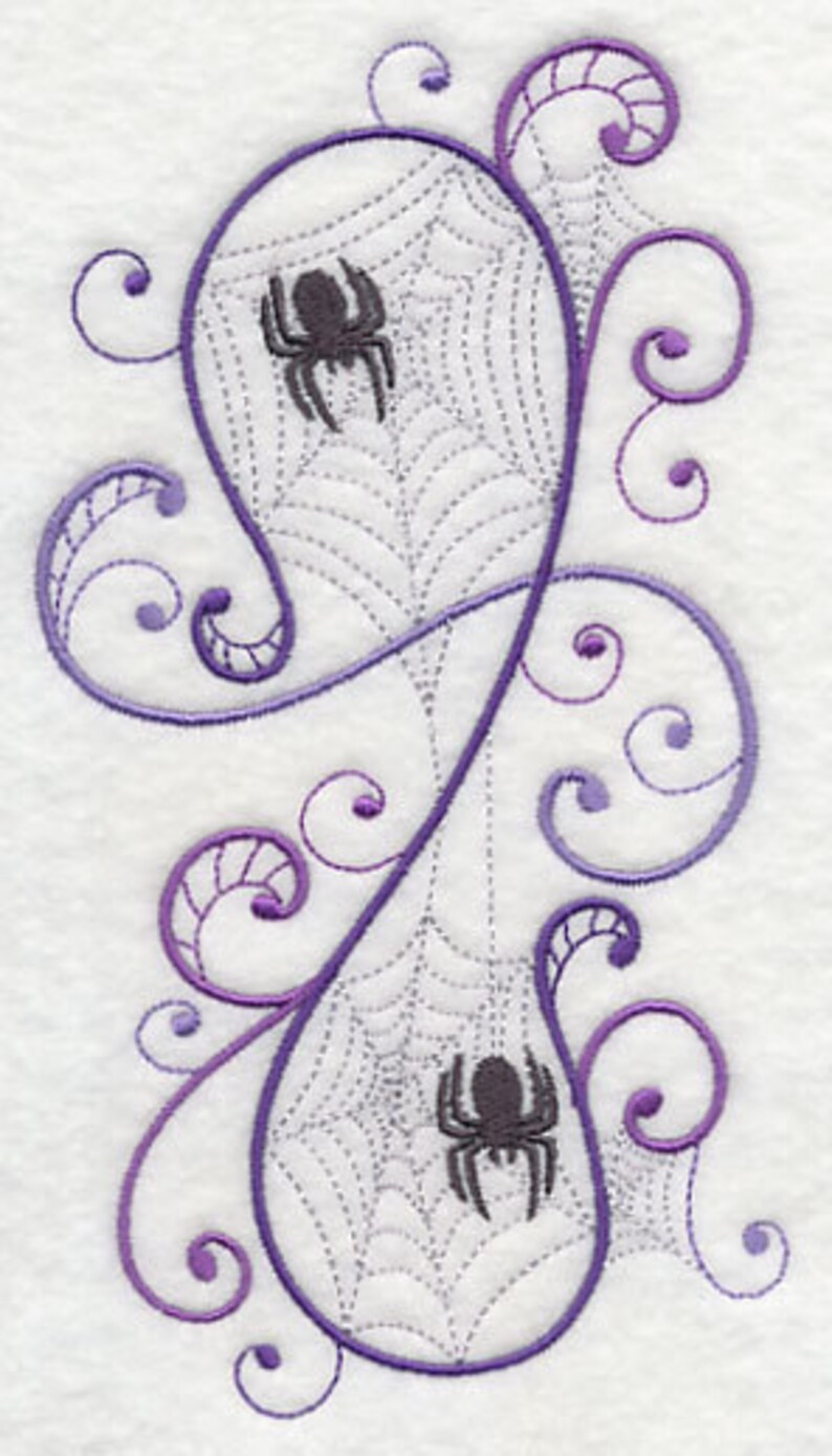 Spooky Spider Potpourri Spray Embroidered Waffle Weave Hand/Dish Towel image 1