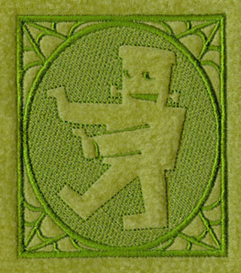 Frankenstein Embossed Embroidered Waffle Weave Hand/Dish Towel image 1