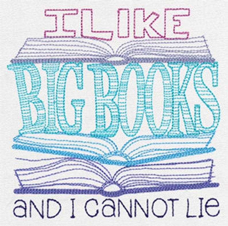 I Like Big Books and I Cannot Lie Embroidered Waffle Weave Hand/Dish Towel image 1