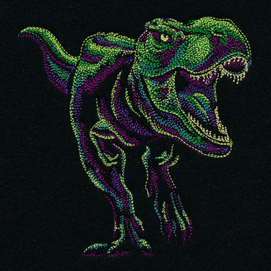 T Rex Tyrannosaurus Rex Embroidered Waffle Weave Hand/dish Towel