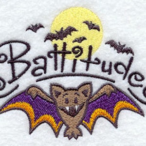 Battitude Embroidered Waffle Weave Hand/Dish Towel image 1