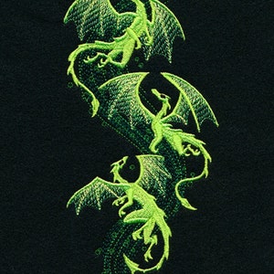 Asciugamano/asciugamano da cucina ricamato a nido d&#39;ape Dragon Trio