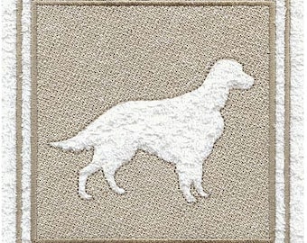Embossed Irish Setter Dog Embroidered Waffle Weave Hand/Dish Towel