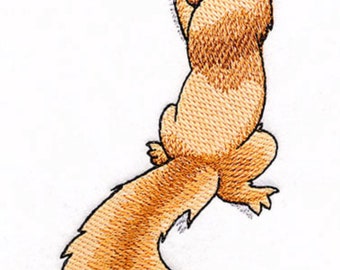 Clinging Squirrel Embroidered Waffle Weave Hand/Dish Towel