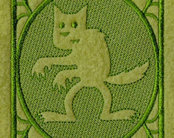 Embossed Werewolf Monster Embroidered Waffle Weave Hand Towel