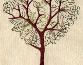 Tree of Love Embroidered Waffle Weave Hand/DIsh Towel