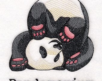 Panda Pandamonium Embroidered Waffle Weave Hand/Dish Towel