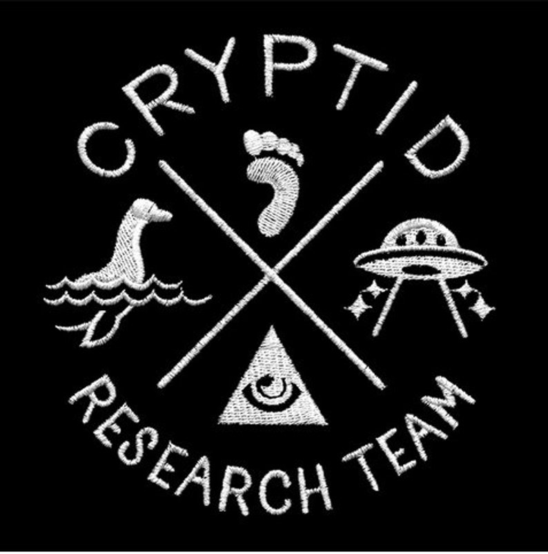 Cryptid Research Team - Embroidered Waffle Weave Hand/dish Towel - Etsy