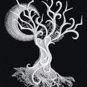 Asciugamano da cucina/asciugamano da cucina ricamato a nido d&#39;ape Tranquility Tree