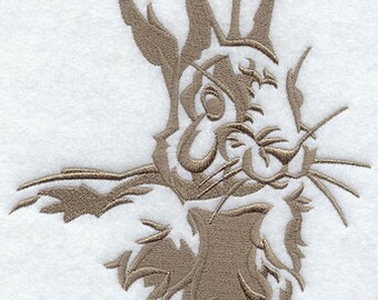 Silhouette Bunny Embroidered Waffle Weave Towel