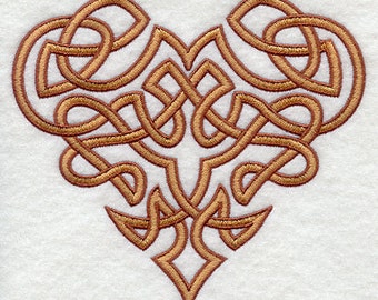 Celtic Knot Heart Embroidered Waffle Weave Hand/Dish Towel