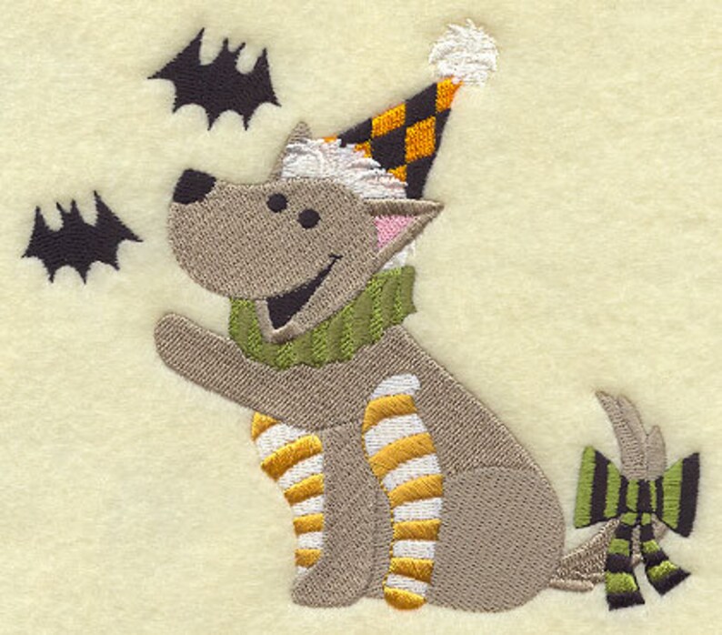 Bowser Goes Batty Embroidered Waffle Weave Hand/Dish Towel image 1