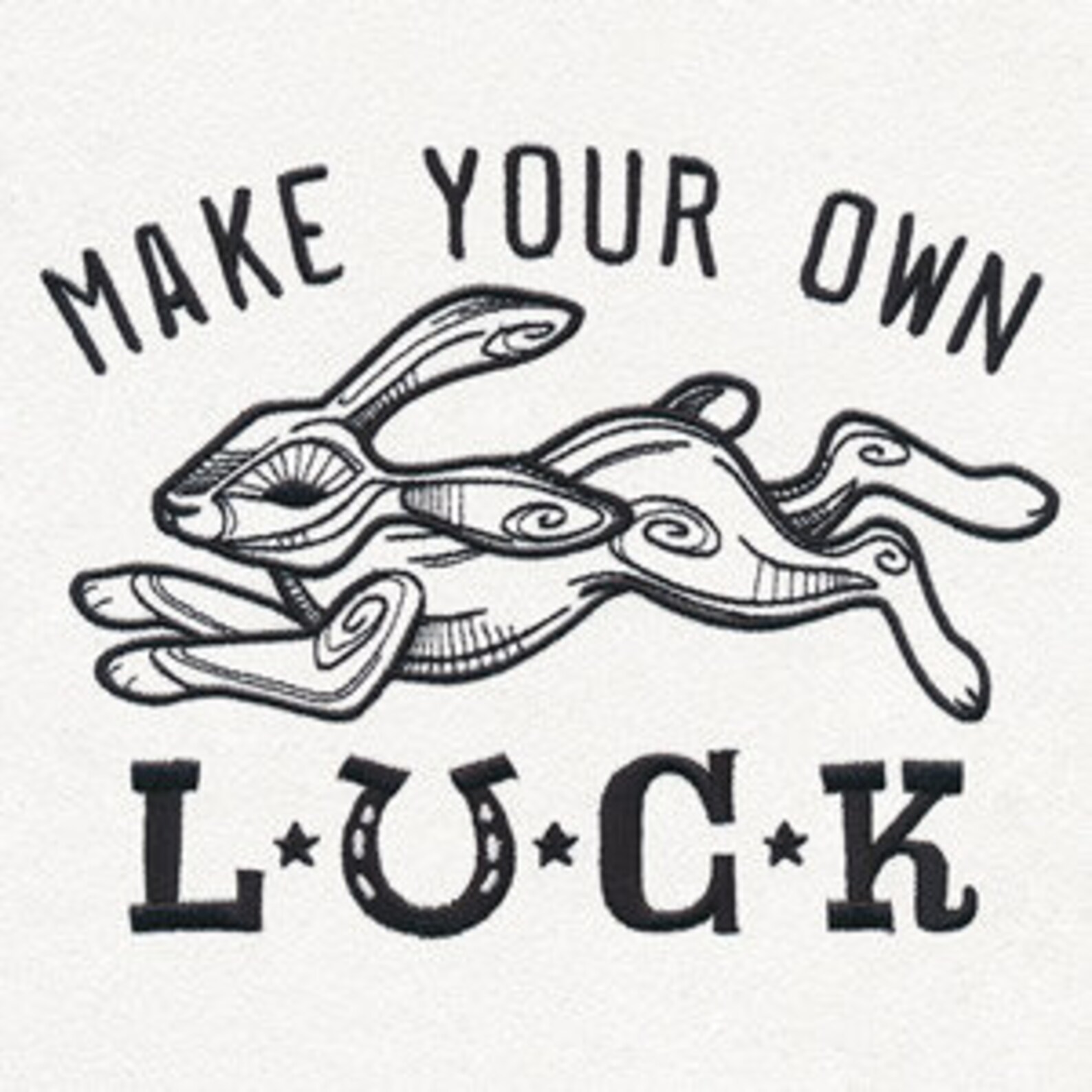 Make Your Own Luck Lucky Rabbits Food Bunny Rabbit Embroidered Etsy