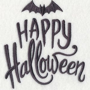 Batty Happy Halloween Embroidered Waffle Weave Hand/Dish Towel image 1