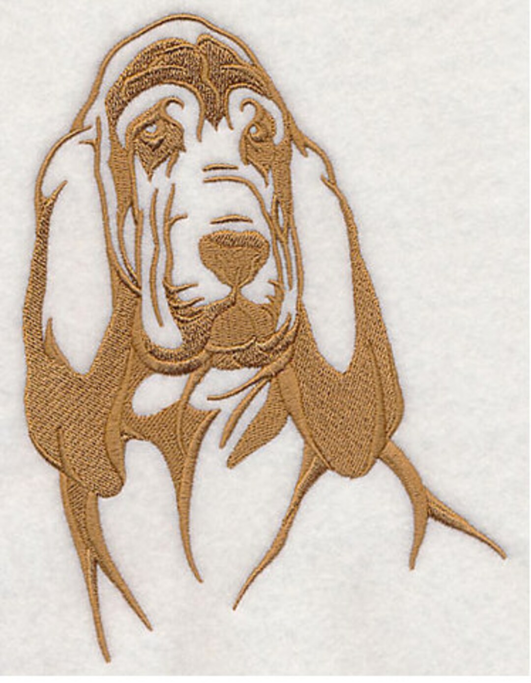 Bloodhound Dog Silhouette Embroidered Waffle Weave Hand/dish Towel