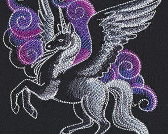 Beautiful Unicorn Embroidered Waffle Weave Hand/Dish Towel