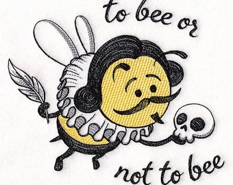 To Bee or Not to Bee Embroidered Waffle Weave Hand/Dish Towel