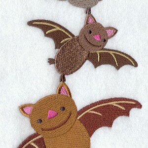 Bunch of Bats Stack Embroidered Waffle Weave Hand/Dish Towel image 1