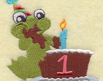 Hoppy First 1st Birthday Embroidered Waffle Weave Hand/Dish Towel